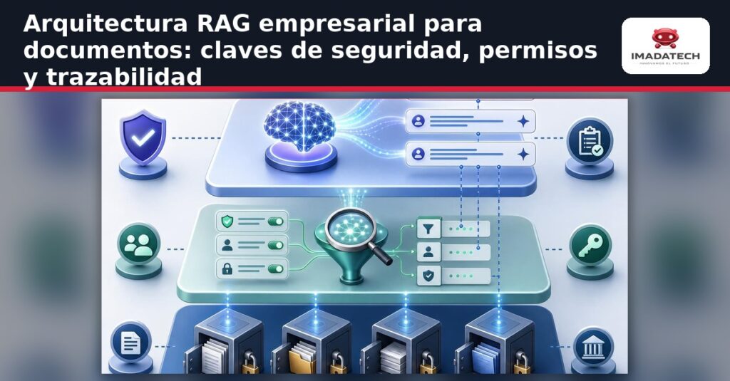 Imagen destacada de Arquitectura RAG empresarial para documentos: claves de seguridad, permisos y trazabilidad