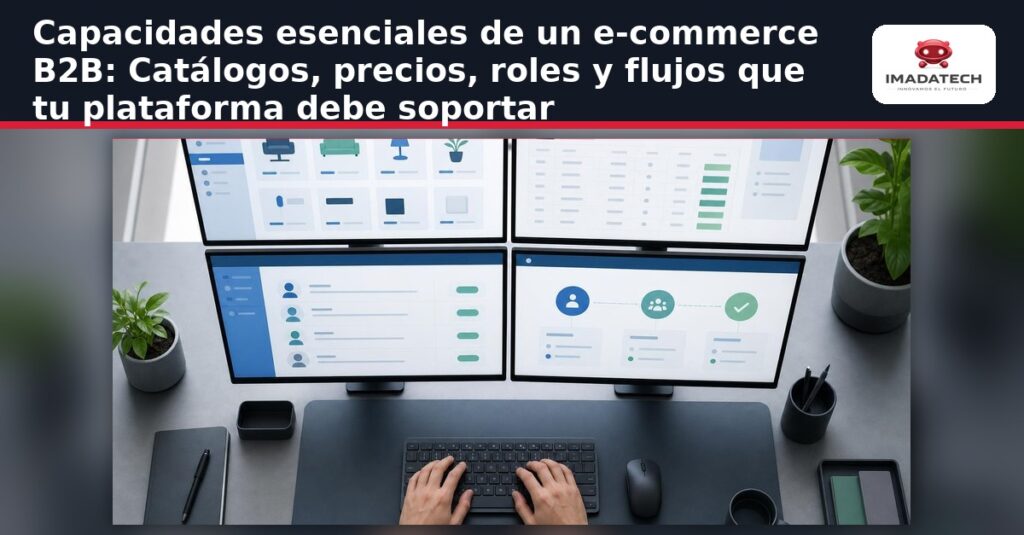 Imagen destacada de Capacidades esenciales de un e-commerce B2B: Catálogos, precios, roles y flujos que tu plataforma debe soportar