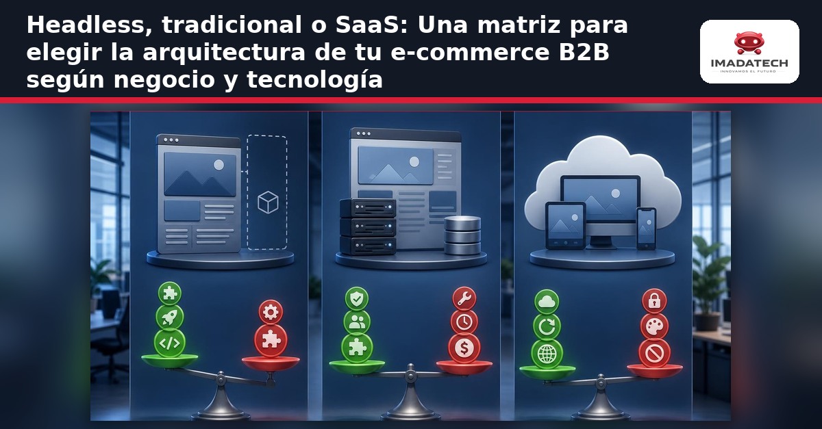 Imagen destacada de Headless, tradicional o SaaS: Una matriz para elegir la arquitectura de tu e-commerce B2B según negocio y tecnología