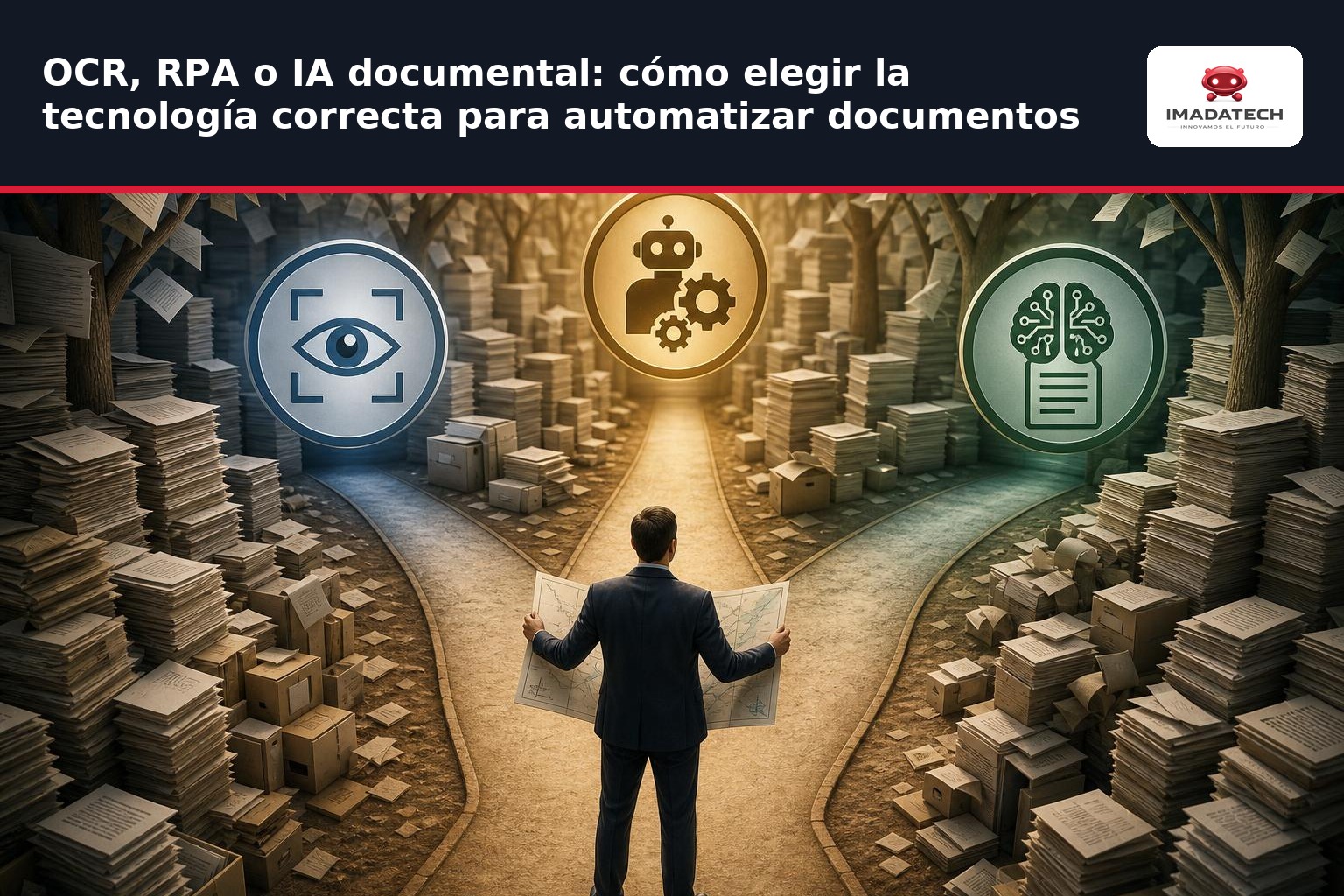Imagen de apoyo de OCR, RPA o IA documental: cómo elegir la tecnología correcta para automatizar documentos
