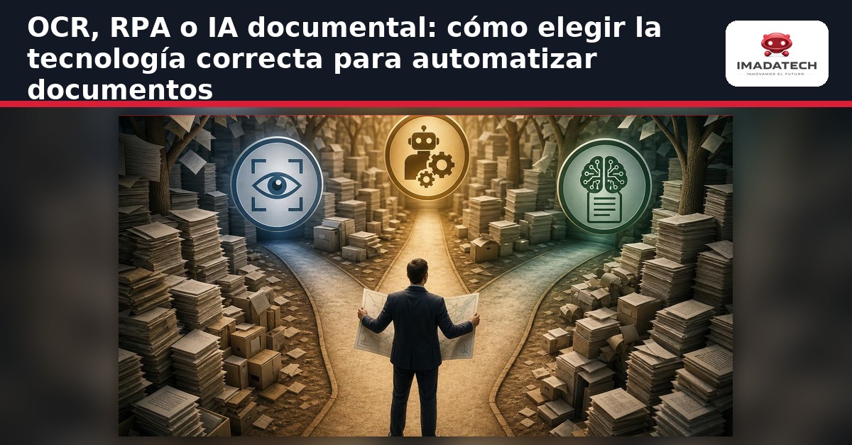 Imagen destacada de OCR, RPA o IA documental: cómo elegir la tecnología correcta para automatizar documentos