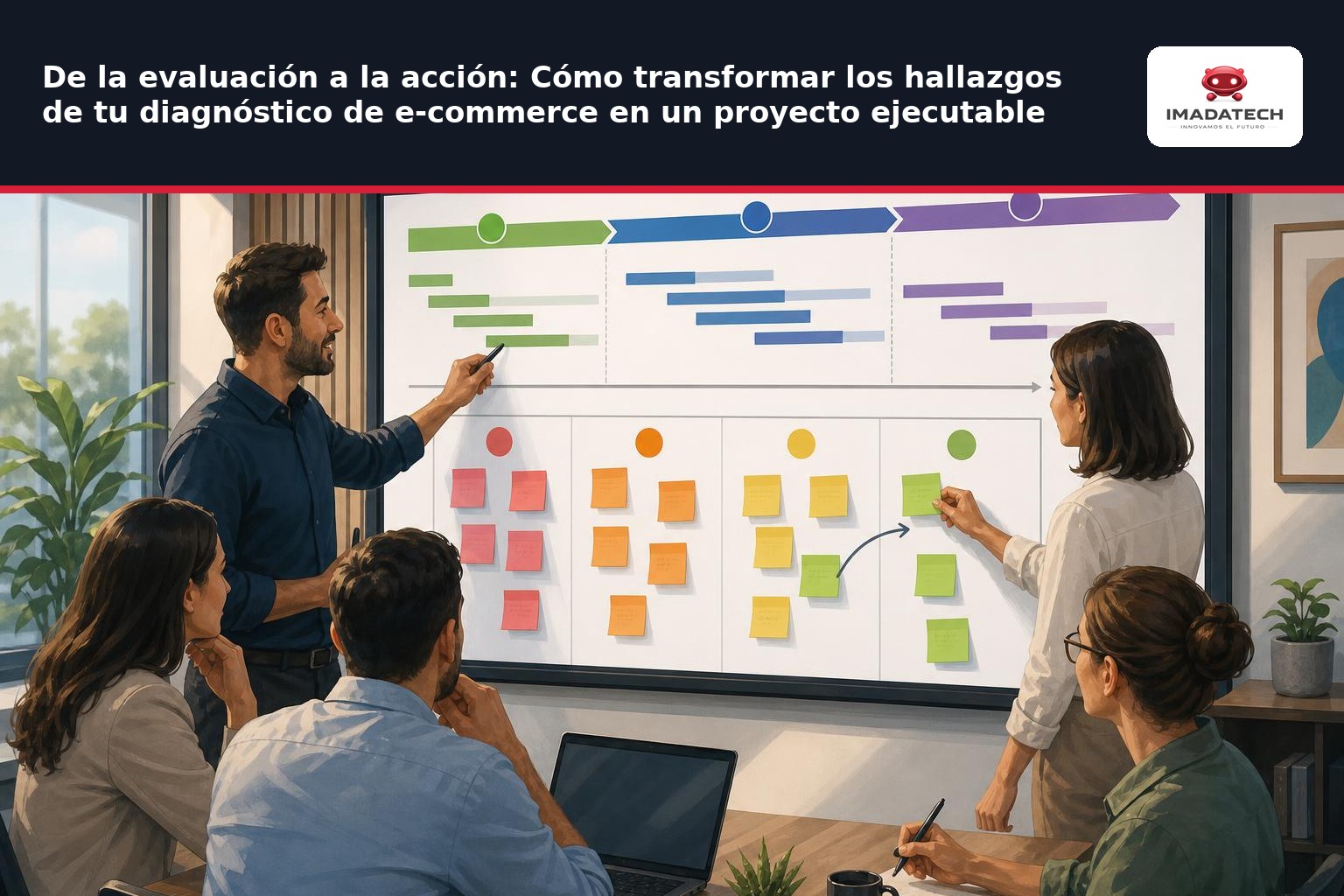 Imagen de apoyo de De la evaluación a la acción: Cómo transformar los hallazgos de tu diagnóstico de e-commerce en un proyecto ejecutable
