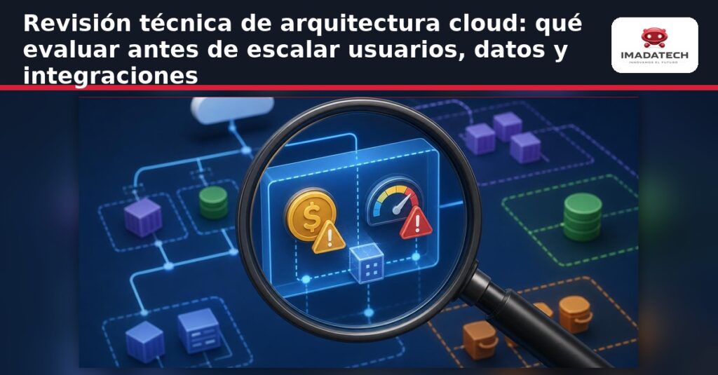 Imagen destacada de Revisión técnica de arquitectura cloud: qué evaluar antes de escalar usuarios, datos y integraciones