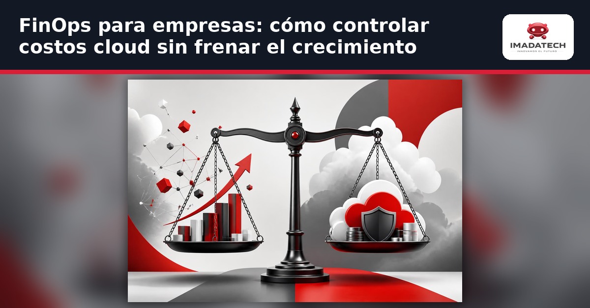 Diagrama del ciclo FinOps: Informar, Optimizar y Operar para el control de costos en la nube empresarial
